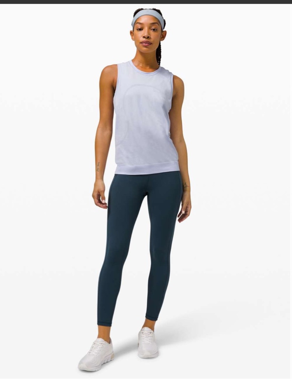 Lululemon swiftly breathe muscle tank serene blue 6